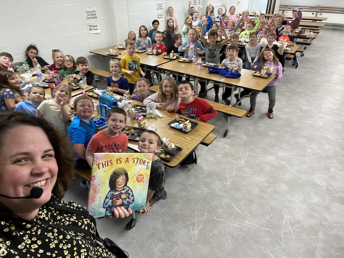 StefaniePitzer's tweet photo. Thanks @MrSchuReads for This is a Story! ๐โจ It was our lunchtime read aloud for K-4th graders today. My #LWRockets LOVED that you sent this to me and thought @studiocastilloโs illustrations were beautiful. ๐ #LWRocketsRead #Pitzer2a #momsasprincipals #PrincipalOfficeHours https://t.co/afLz50IhXr