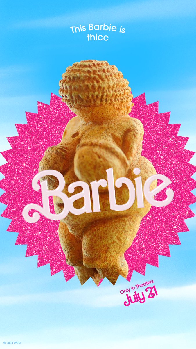 ArchHelmer's tweet photo. There's some kind of commentary here about the history of how humans have depicted women in figurative art but all I've got for you is dumb jokes #Barbie 
(blame @ArchaeologyGame) https://t.co/u6RsnquYb8