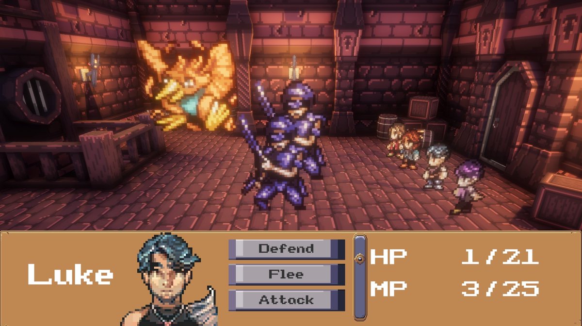 JRoyoDeveloper's tweet photo. I've been working on a turn-based battle system for a while, and I'm pretty happy with the progress I'm making. Can't wait to see it finished. :) https://t.co/rhIVFYDgf1