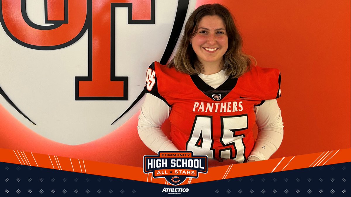 BearsOutreach's tweet photo. Congratulations to Olivia Hansen, a senior from @HsTownship, for being named a @ChicagoBears Community High School All-Stars recipient brought to you by @Athletico! https://t.co/D6GxRkuAoQ