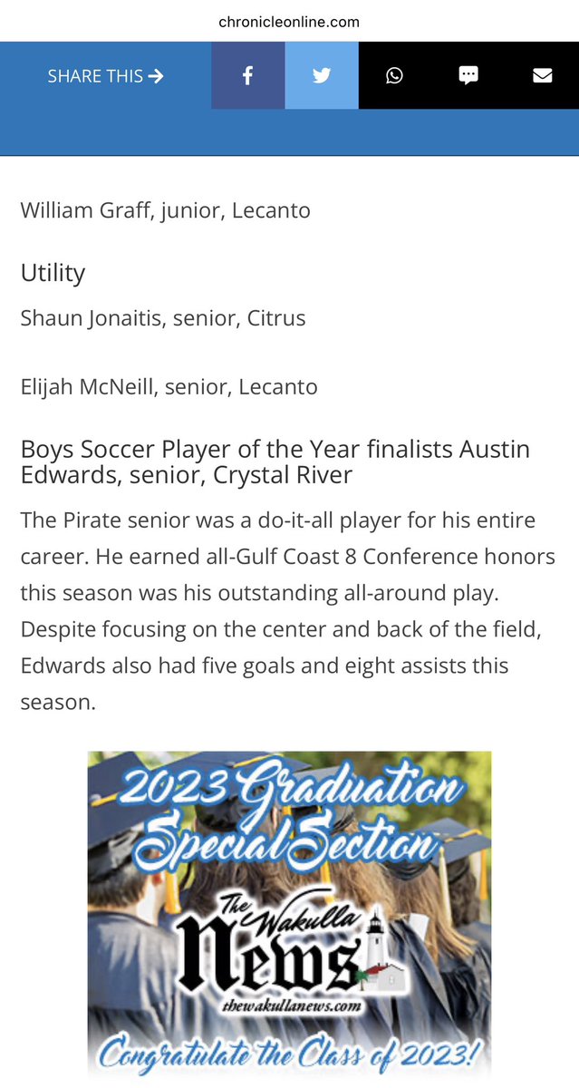 Made the All Chronicle team and Honorable mention for the GC8 All Conference 💪🏼 Beast mode in all I do is the only way to get it done! 💪🏼CHS Soccer ⚽️