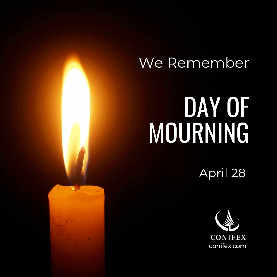 Today is the National Day of Mourning, dedicated to remembering those who have been injured or lost their lives on the job. At <a href="/Conifex_BC/">Conifex</a>, we are committed to employee safety. Our motto is: make it safe, make it personal, make it home.
#WeAreConifex