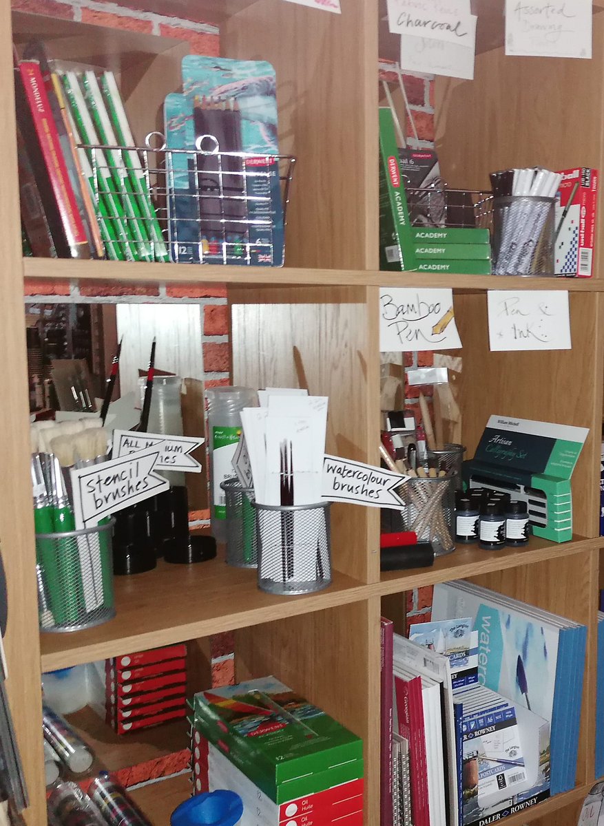 Did you know we stock watercolour, acrylic, oil and gouache supplies as  well as sketch books, charcoal, pastels, varnish, graded pencils, 6  different erasers, brushes and much more📷 We are open over Easter Weekend🐰 #morethanjustabookshop