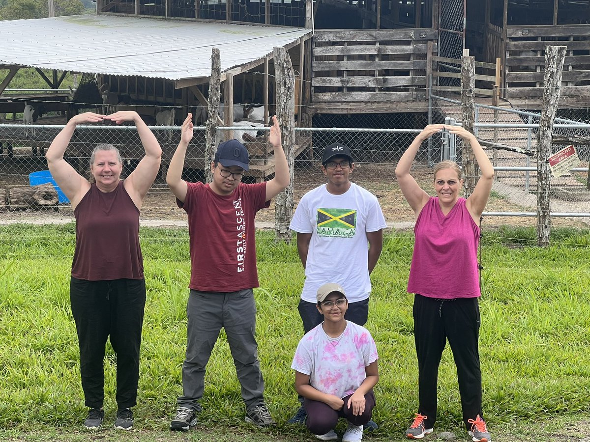 HBHSInteract's tweet photo. Bradley Interact Club working hard on a goat farm in rural Jamaica for spring break! https://t.co/J9mscxB4u4