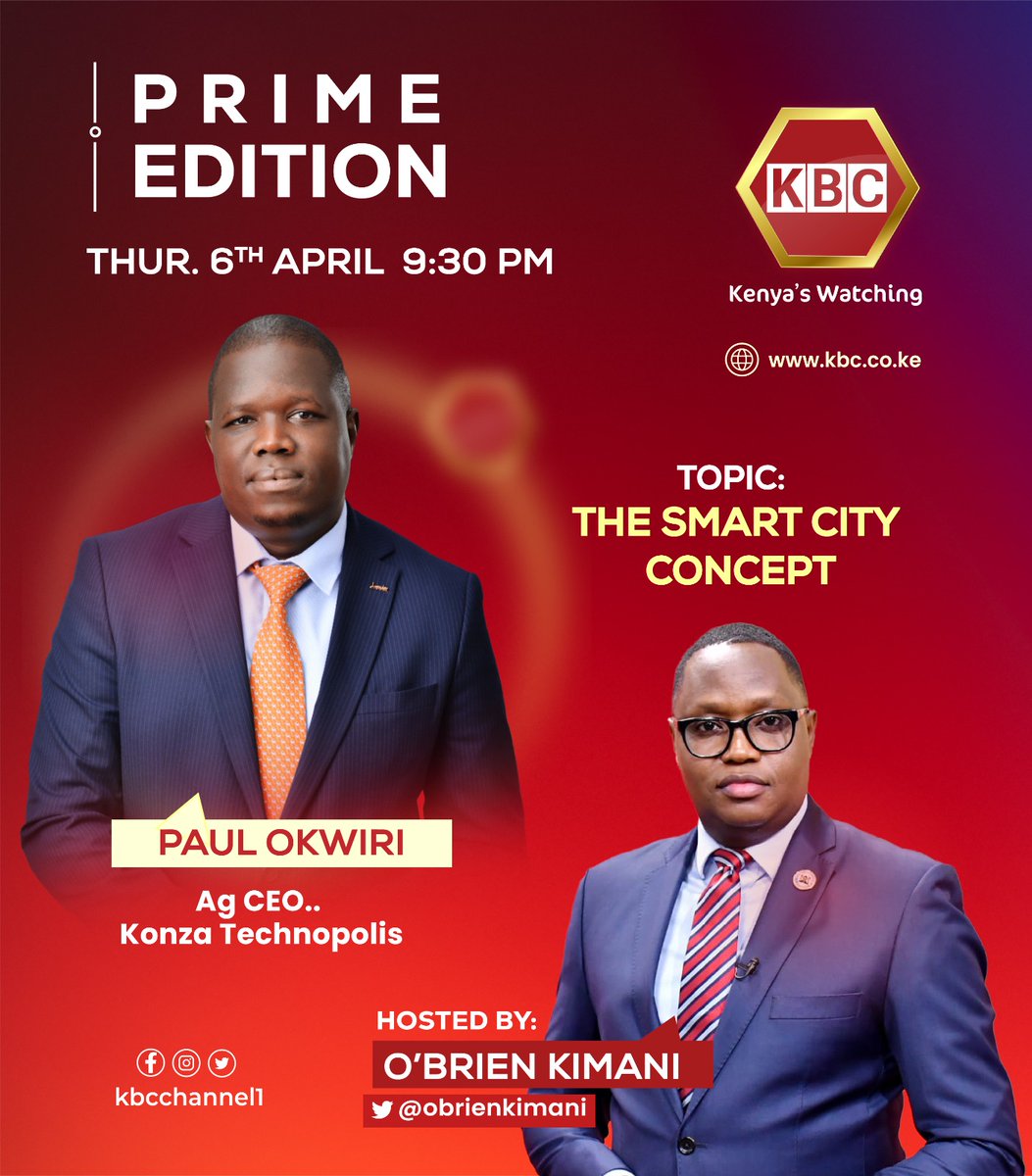 Get a view on the future of urban development  .
Tune in KCB prime at 9.30 pm
#PrimeEdition
OBrien And Okwiri
Watch KBC PrimeAt9pm
@obrienkimani @KBCChannel1