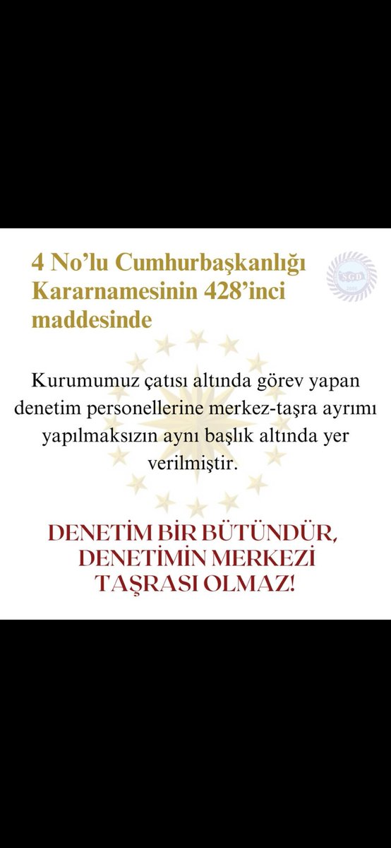 #TasraMerkezAyrımıKalksın
#DenetmenlerHakkınıİstiyor
#SosyalGüvenlikDenetmenleri
Kayıtdışı İstihdam Sosyal Güvenlik Denetmenleri Sayesinde Önlenirken Kamudaki En Düşük Denetim Elemanı Özlüğüne Mahkum Edilmiştir. Artık Aladet Diyoruz!!!
@umitozdag @kilicdarogluk @RTErdogan