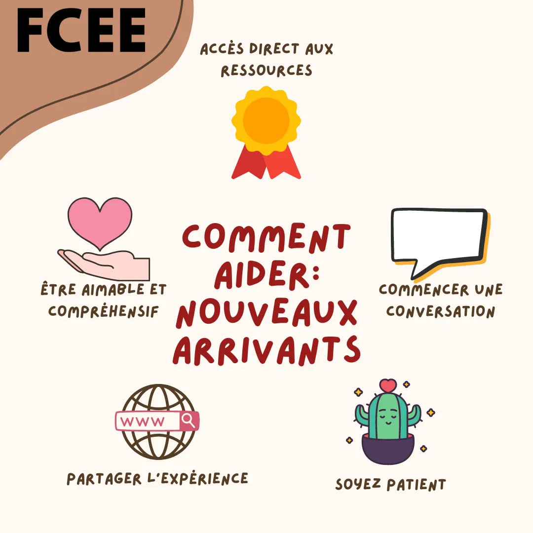 FCEE20's tweet image. 🚨 Attention aux a mis, à la famille, aux enfants, aux nièces, aux neveux et aux voisins.

Quel que soit votre lien, nous jouons tous un rôle important pour aider les nouveaux arrivants au Canada à s'adapter à la vie et aux finances dans un nouveau pays.

#CFEE #NouveauxArrivants