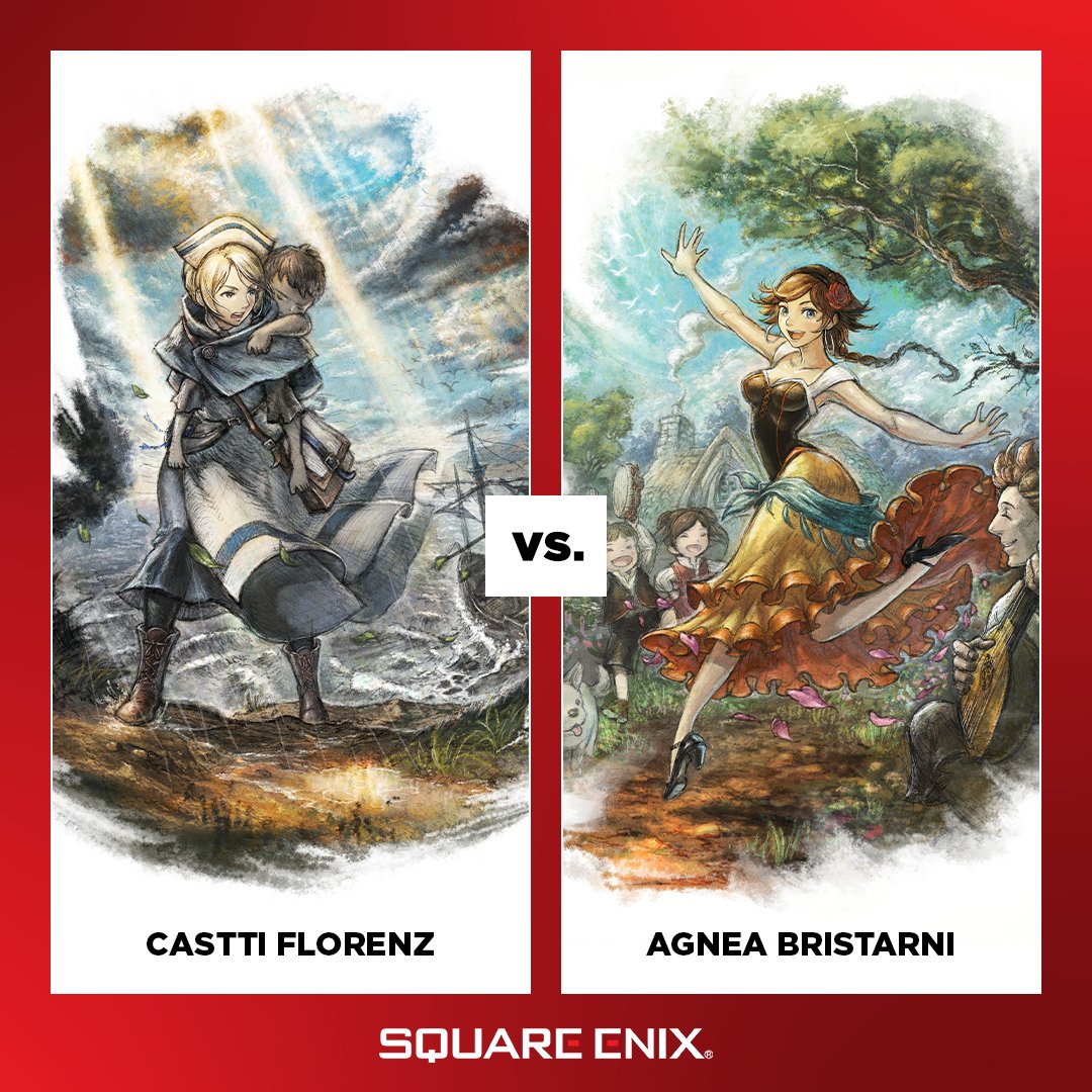 SquareEnix's tweet photo. Castti Florenz can soothe the ills of any she meets, giving them restful sleep even when they stand in her way.

Agnea Bristarni uses her charms to allure people who can follow and help her at will.

You can choose one ability to use in real life, which one is it, and why? https://t.co/ORjGKAYGd7