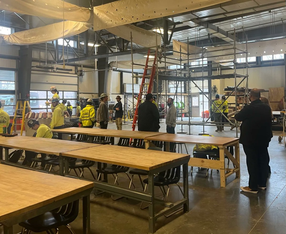 EssexNorthShore's tweet photo. Great tour today with our partners in education from California! They are looking to build a school like ours with a Construction Craft Laborers' Program!
#CTEConstructionCraftLaborers’
#Local22
#CreateEncouragePromoteDevelop
#ENSATS https://t.co/F4EDE9HhhM