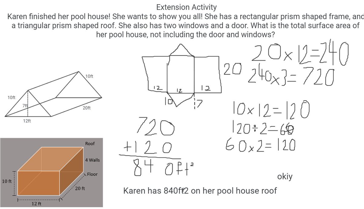 No walls no problem! Our virtual Gr. 6 classes <a href="/mountsfieldps/">Mountsfield Public School</a> have been using Google Jamboard for a digital Thinking Classroom. These tricky surface area questions were no match for collaboration and creative thinking.