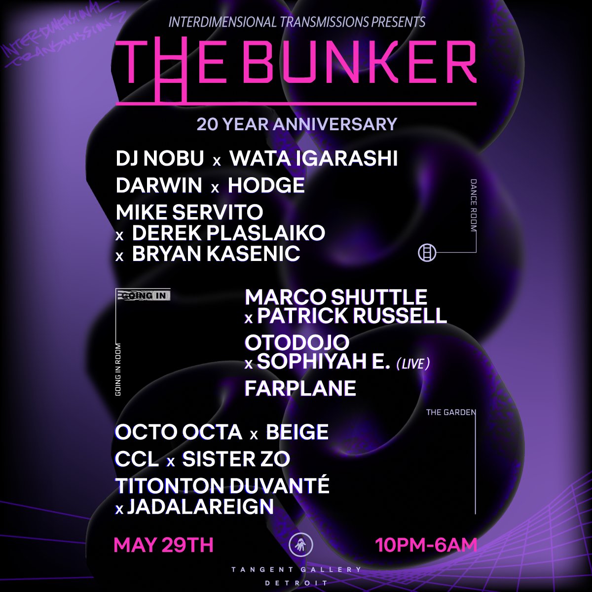 NTRDMNSNL TRNSMSSNS (@ithqdetroit) on Twitter photo New stage added for IT presents <a href="/TheBunkerNY/">The Bunker</a> 20th Anniversary! Featuring <a href="/octo_octa/">🌻Octo Octa🌻</a> x <a href="/deejaybeige/">Beige</a>, <a href="/ccl_url/">CCL ☾</a> x <a href="/Sister__Zo/">Sister Zo</a>, and Tintonton Duvanté x <a href="/JADALAREIGN/">JADALAREIGN</a> outside in The Garden, starting right after Lot Mass. ra.co/events/1658149 New stage added for IT presents <a href="/TheBunkerNY/">The Bunker</a> 20th Anniversary! Featuring <a href="/octo_octa/">🌻Octo Octa🌻</a> x <a href="/deejaybeige/">Beige</a>, <a href="/ccl_url/">CCL ☾</a> x <a href="/Sister__Zo/">Sister Zo</a>, and Tintonton Duvanté x <a href="/JADALAREIGN/">JADALAREIGN</a> outside in The Garden, starting right after Lot Mass. ra.co/events/1658149