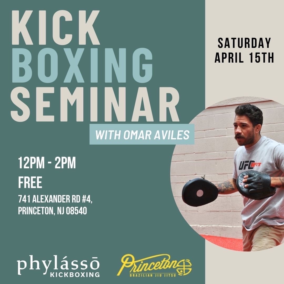 FREE SEMINAR
Want to learn kickboxing but don’t know where to start?
Join us for a free, two-hour adult introductory seminar.

Date: Saturday, April 15
Time: 12:00pm-2:00pm
Cost: FREE