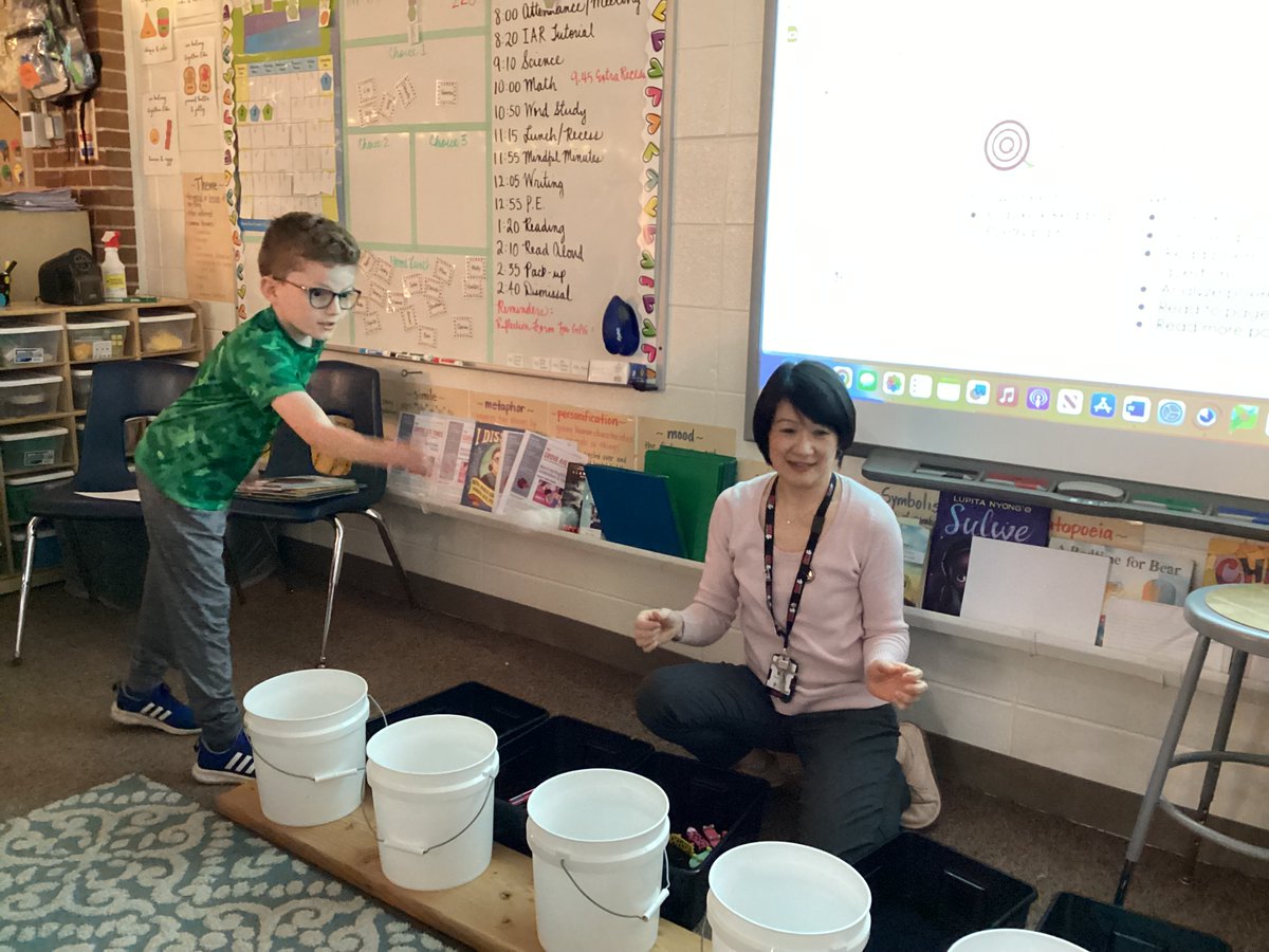 MrsChangGrove's tweet photo. This week we played Mrs. Chang's Bozo Buckets if students completed her reading challenge! Some students got all 6 buckets! Woohoo! We also did the IAR tutorial and practice test. ~Iris #WeeklyStudentTweets #WeBelong220 @GroveAve220 https://t.co/oDi7vWDtm1