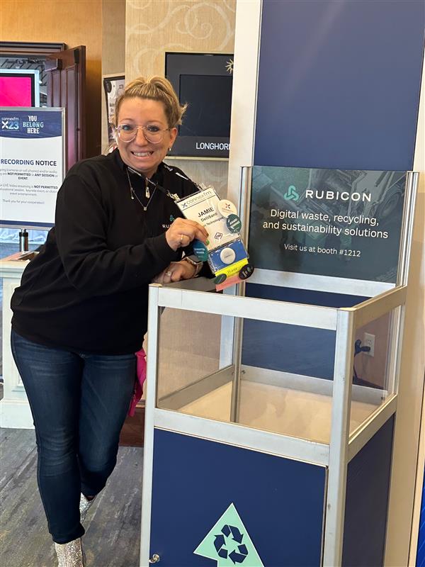 Rubicon's tweet image. Our team had a great week in Dallas, TX, at #ConnexFM23. Thank you to @ConnexFM for a successful event. It was wonderful to spend time with the community, and share how we&apos;re helping businesses across the country manage waste and recycling at scale. 

#YouBelongHere #ConnexFM2023