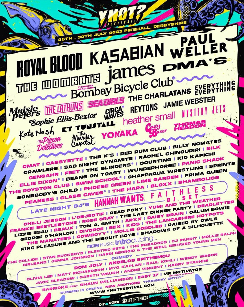 GlassCaves's tweet photo. YNot Festival: Will you headline a stage for us on the Thursday night lads? 

Glass Caves: Y Not?

It’s good to be back, see you there x https://t.co/iMXzlpSZ55