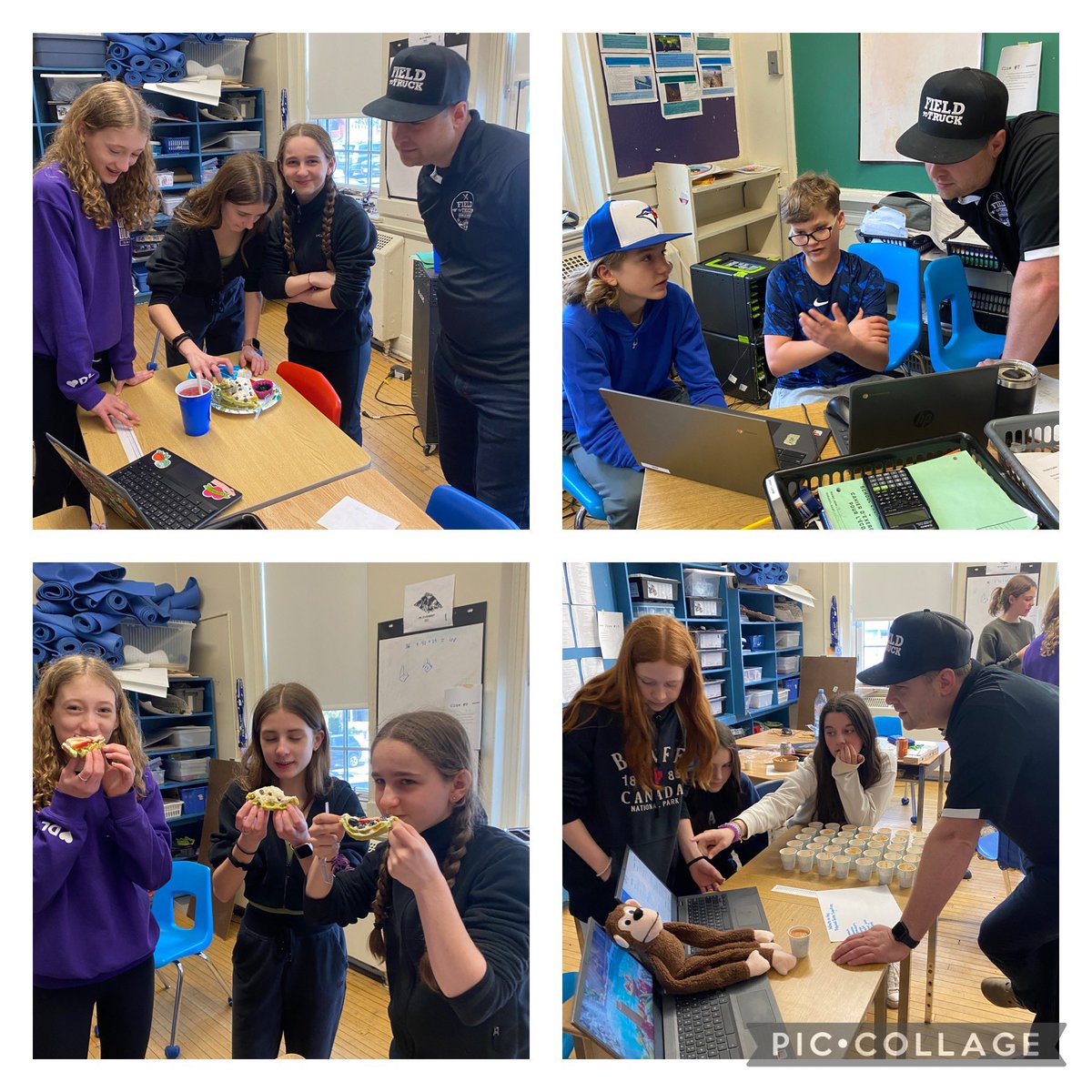 Thanks to <a href="/fieldtotruck/">field to truck</a> Chad coming in to act as a mentor to our 7/8s as they design and create their own food truck. Menu and taste testing day! <a href="/WortleyTVDSB/">Wortley Road P.S.</a> <a href="/TVInnovates/">TVInnovates</a>