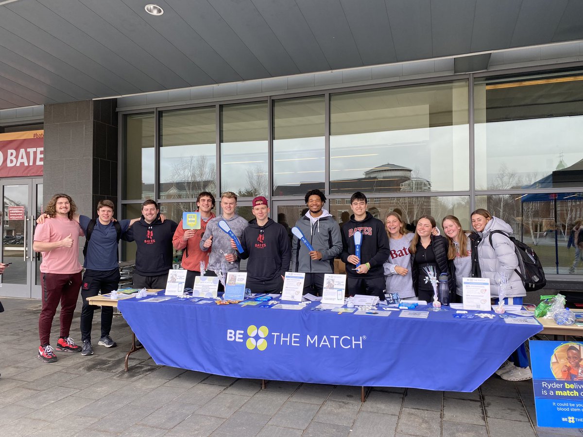 Bates_Football's tweet photo. The Bates Football Program is always proud to partner with the Be The Match non-profit organization for curing blood cancers. Be The Match, operated by the National Marrow Donor Program (NMDP), has managed the most diverse marrow registry in the world.

https://t.co/TvT3sX7Ygd https://t.co/Y5BG0QeWXx