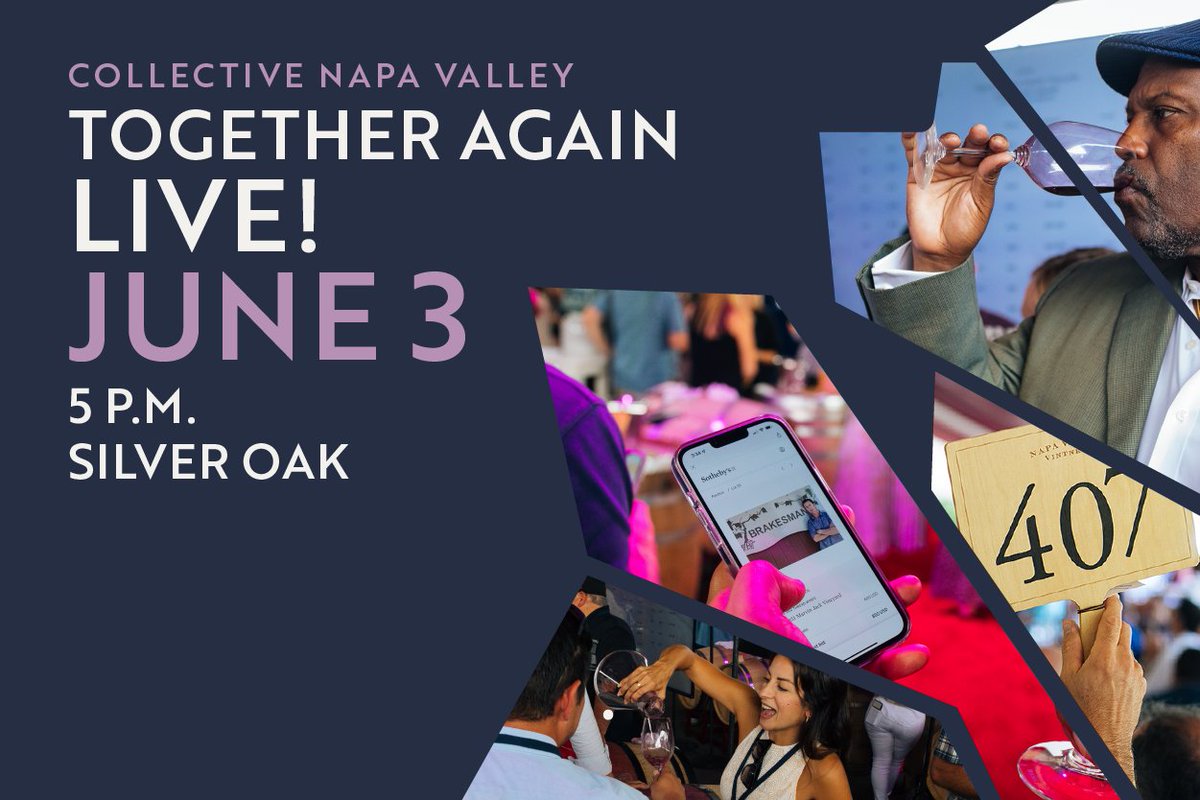 CollectiveNapa's tweet photo. Close out #CNV23 with a special celebration in the heart of #NapaValley. Dine on a delicious locally inspired meal and join in conversation with vintners as they share a variety of the best wines Napa Valley has to offer, followed by our live auction.
Tix: https://t.co/i64swV146i https://t.co/JRPqbKQfhe