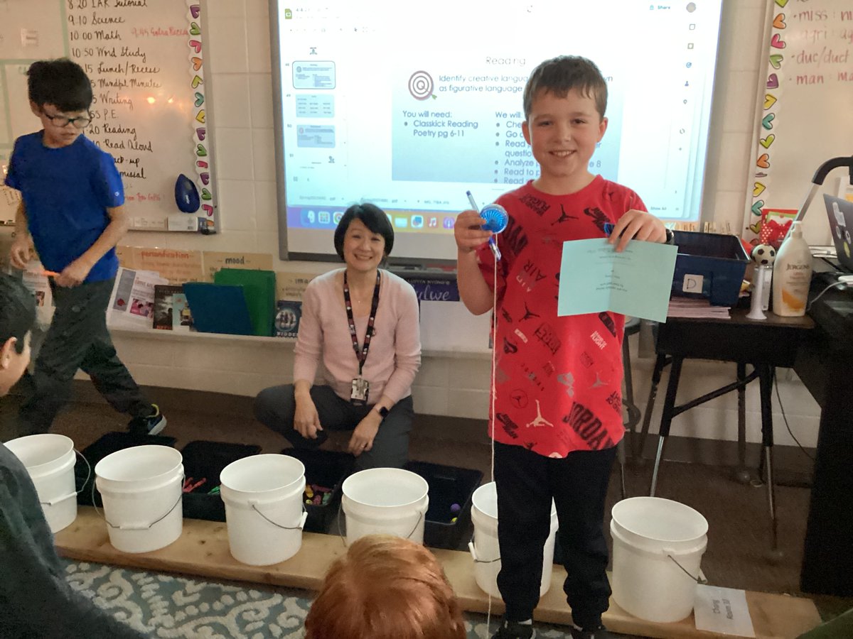 MrsChangGrove's tweet photo. This week we played Mrs. Chang's Bozo Buckets if students completed her reading challenge! Some students got all 6 buckets! Woohoo! We also did the IAR tutorial and practice test. ~Iris #WeeklyStudentTweets #WeBelong220 @GroveAve220 https://t.co/oDi7vWDtm1