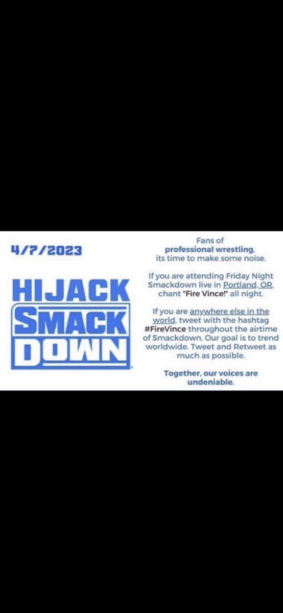 <a href="/WWE/">WWE</a> <a href="/TripleH/">Triple H</a> #FireVince