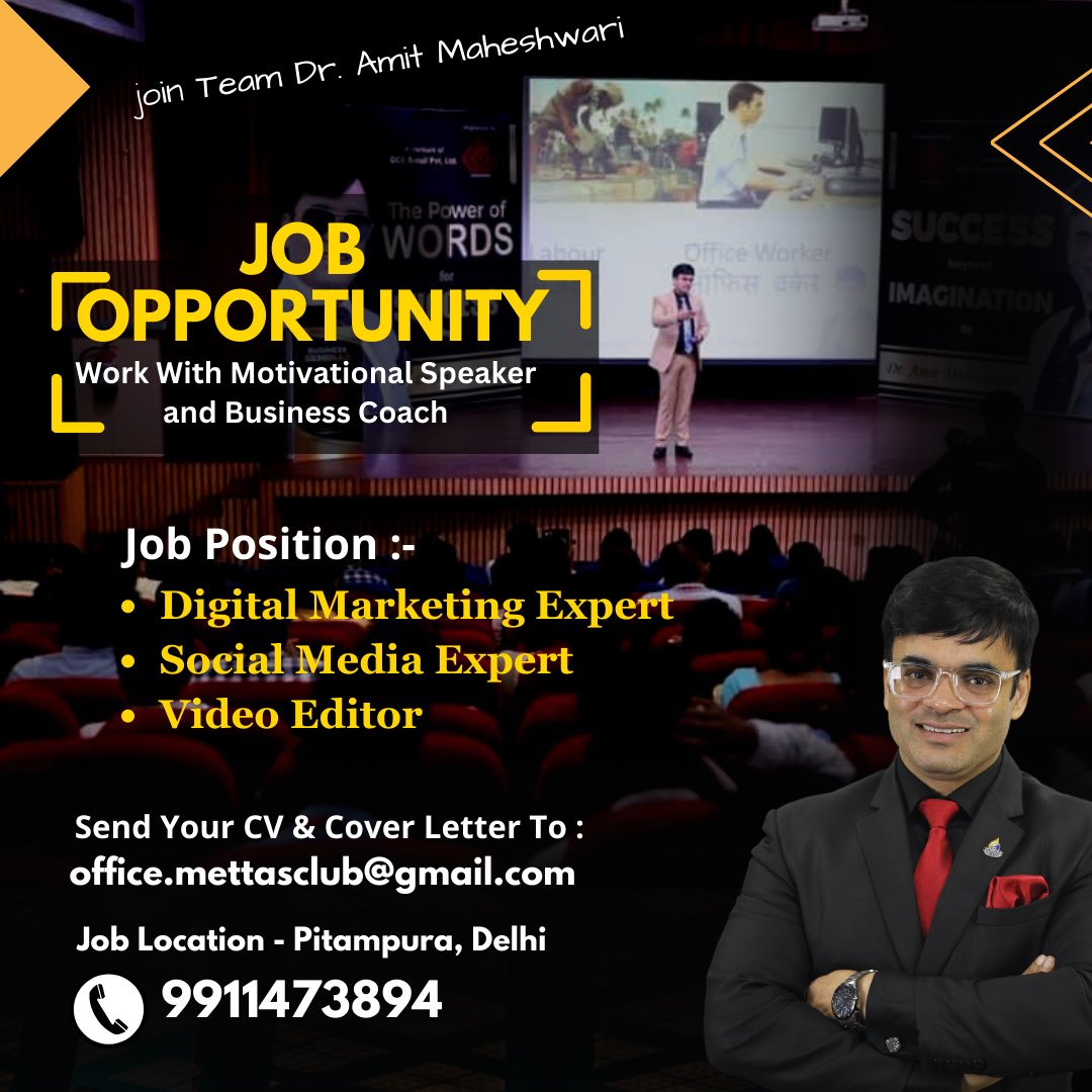 MettasClub's tweet photo. Job opportunity https://t.co/CiMfscOFxb