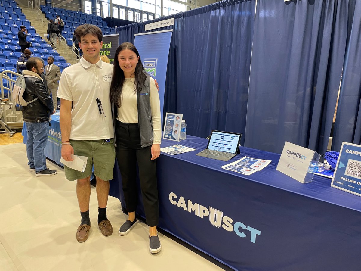 Thank you to the @CCATInc and the @CTDECD for sponsoring the CT Manufacturing, Engineering & Technology Career Fair at @QuinnipiacU! We had a great time meeting students from all over the state and informing them about CampusCT.

#OfficeOfManufacturing #LetsGrowCT #Connecticut