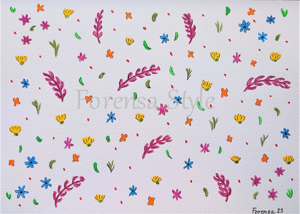 ForensaStyle's tweet photo. πΈFloral pattern πΊ ... just for funππ·
(watercolor and drawing pen on paper)
#forensastyle #floralmood #watercolorflorals #watercolorpattern #feelgoodart #contemporaryart #happyart #flowerspainting #flowersketching #happycolors #cuteartstyle #ownstyle #springvibes https://t.co/4zONkaKQlV