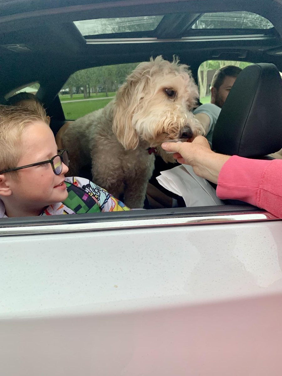 Barrow_CBISD's tweet photo. As promised, we served puppuccinos to some of our favorite 4-legged friends this morning. Days like these are the best! ✌️❤️🐾 #WeAreBarrow https://t.co/mYtIDYEjQI