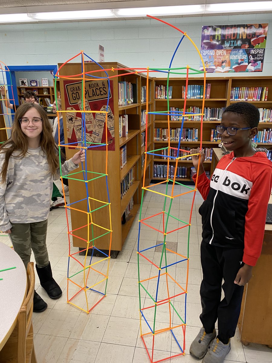 Before Spring Break, students read Rosie Revere, Engineer by Andrea Beaty, and were given straws and connectors to create whatever their minds could imagine. Their creativity and enthusiasm were astounding! @sheaferoadrocks @ASchout10 @WCSDEmpowers #WCSDLibs