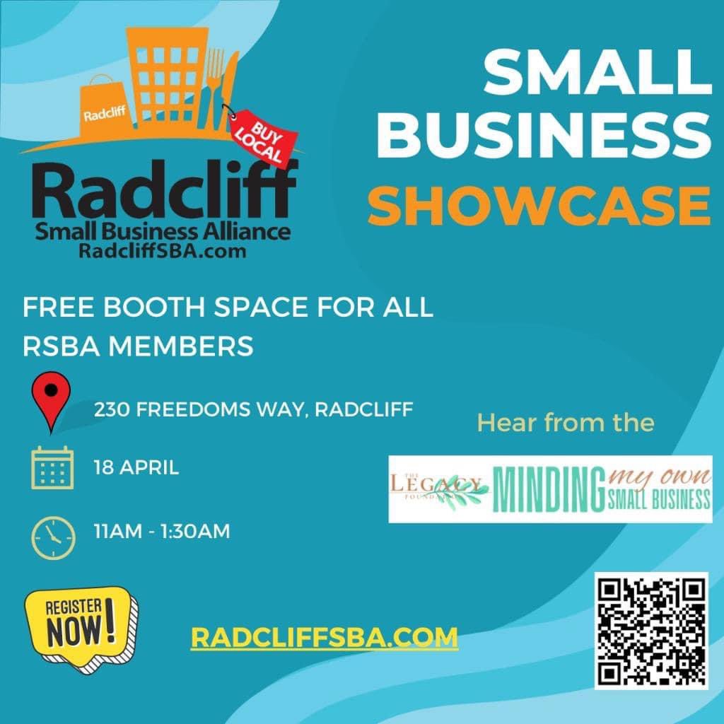 RadcliffSBA's tweet photo. Join us for the RSBA Small Business Showcase
Register at 
https://t.co/EaOn1T9maR

Lunch provided by Lee’s Chicken of Radcliff. https://t.co/EXCgp0Zgha