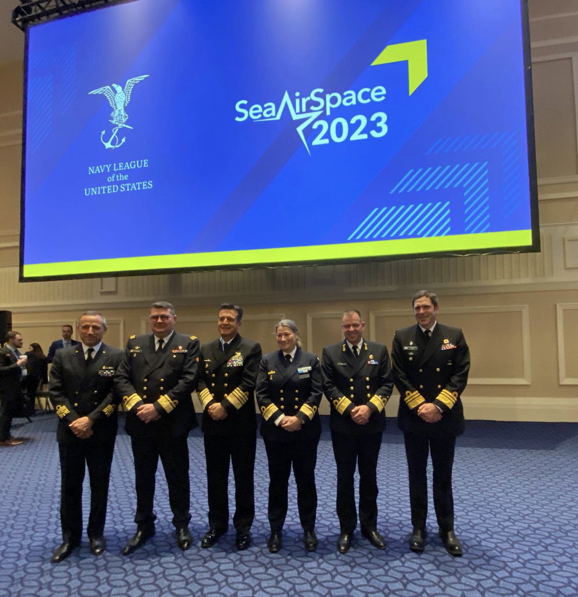 Discussing the challenges to maritime security and technology, meeting Allies and Partners during @SeaAirSpace Attending speeches/panel discussions of among others @SECNAV, @USNavyCNO, maritieme service chiefs and having bilateral meetings with US and Allied colleagues. #SAS2023