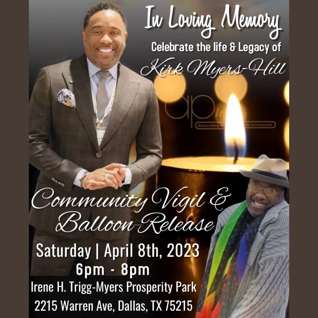 DSPride_dallas's tweet photo. 🕯️Please join us as we gather together to 𝘾𝙀𝙇𝙀𝘽𝙍𝘼𝙏𝙀 the 𝙇𝙄𝙁𝙀 &amp; 𝙇𝙀𝙂𝘼𝘾𝙔 of 𝙆𝙄𝙍𝙆 𝙈𝙔𝙀𝙍𝙎-𝙃𝙄𝙇𝙇 this Saturday🕯️

 #LifeOfASuperhero #CelebrationOfLife #CelebrationOfLegacy #BlackPride #BlackDallas #GayDallas #LGBTQDallas #DallasHealth #DallasLeaders https://t.co/sSmAjufYna