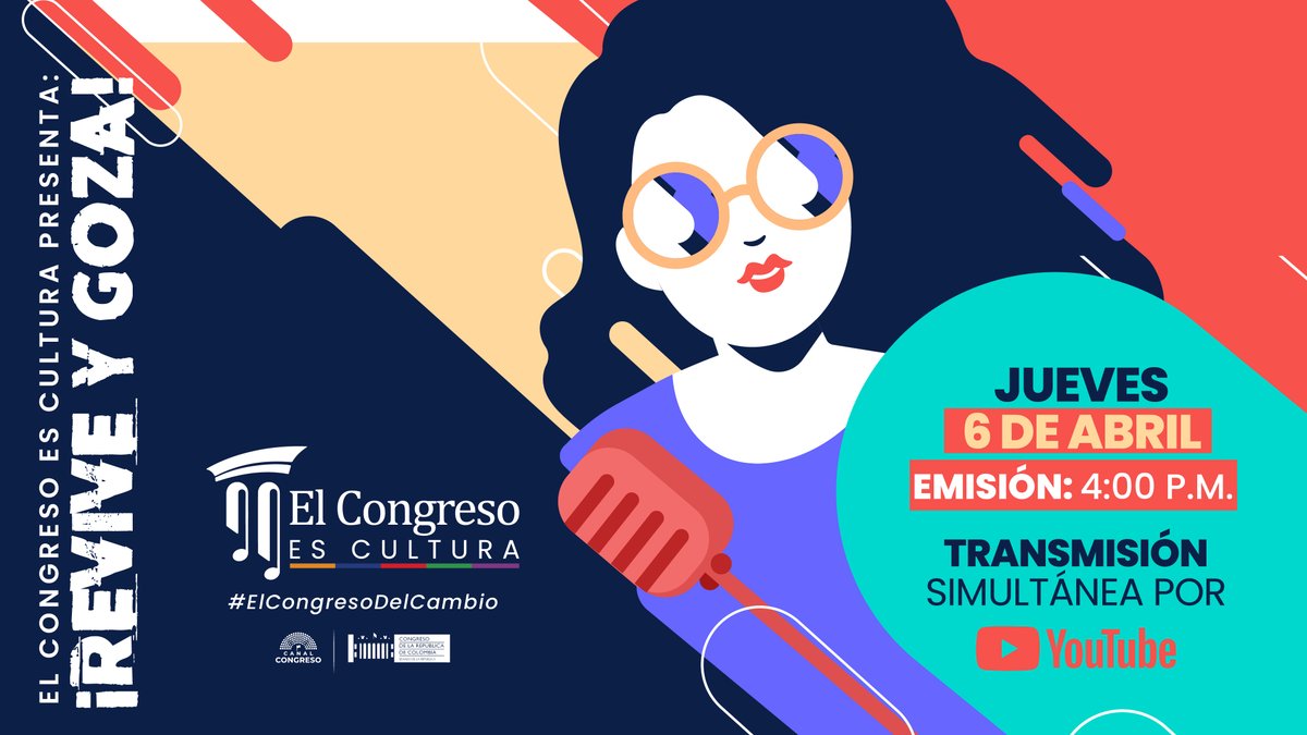 CCongresoCol's tweet photo. #ElCongresoEsCultura presenta: ¡Revive y goza! 

Te invitamos a ver el especial de música, cultura, baile y diversas expresiones artísticas a través de Canal Congreso. 

📺 4:00 PM | https://t.co/CbuwBLHwZP https://t.co/K4pyXQykqT