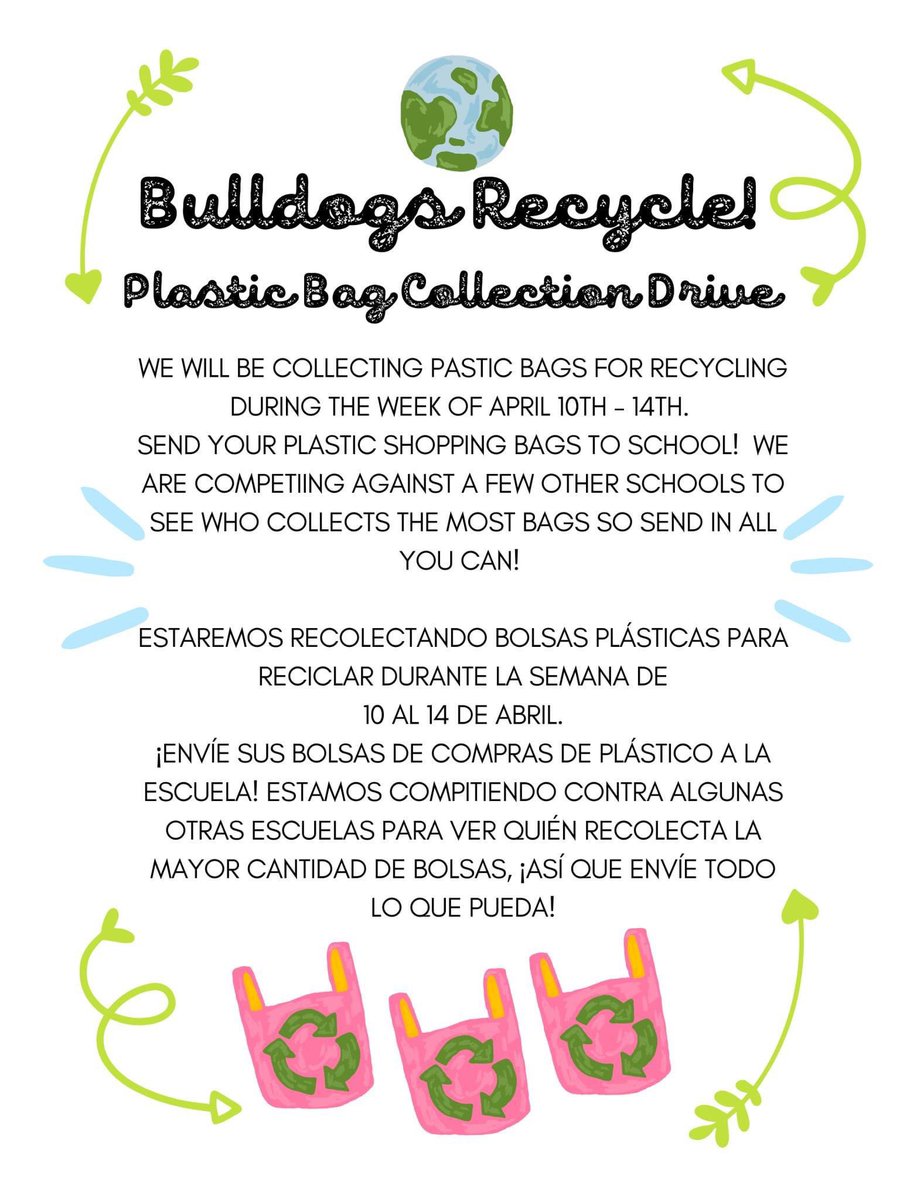 LibraryGonzales's tweet photo. Plastic Bag Collection Drive…April 10th - April 14th. @gonzalesecisd https://t.co/IXIYruCZDP