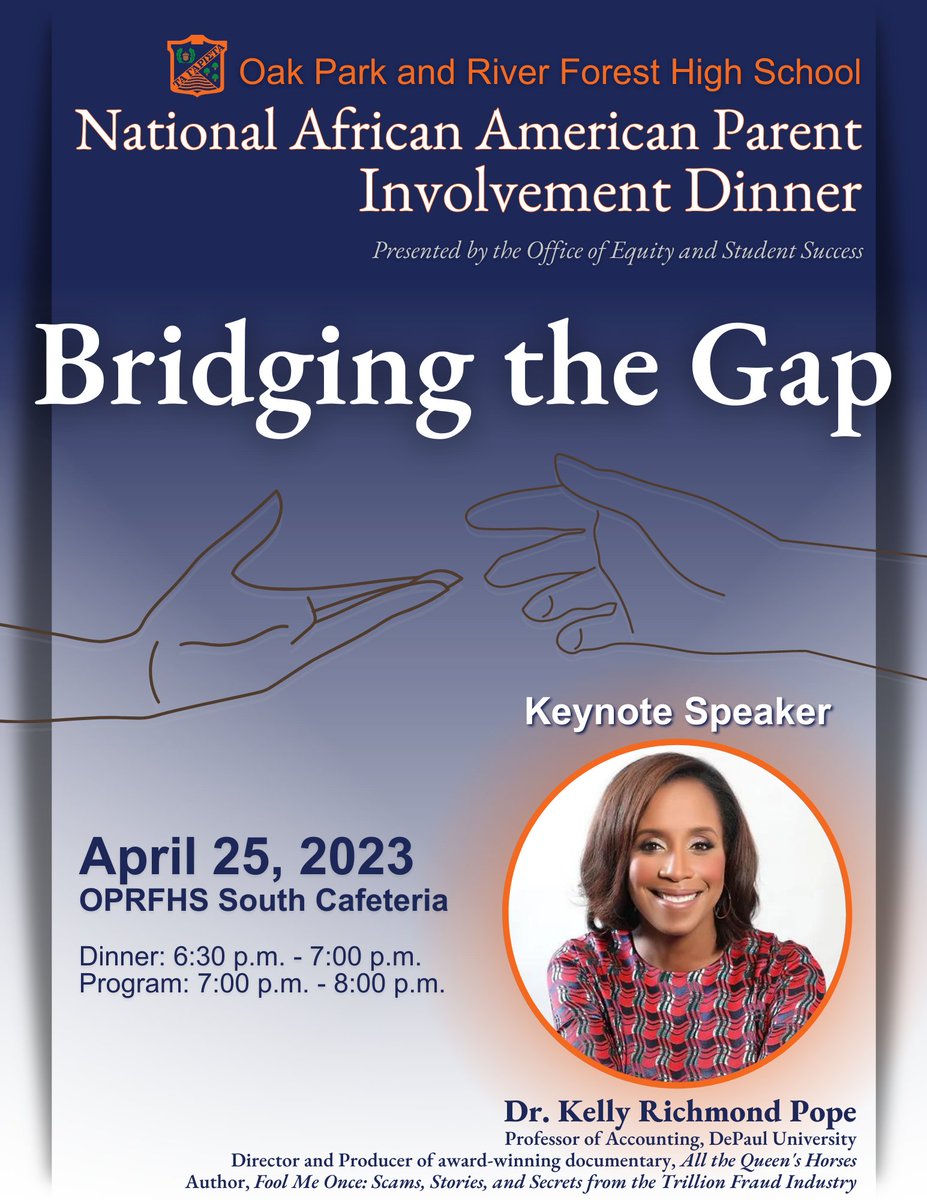 Oak Park and River Forest High School (@oprfhshuskies) on Twitter photo Save the date for NAAPID! April 25, beginning at 6:30 p.m.
Launched in 1996, NAAPID is a national call to action to get parents more involved in their children's educational lives.
Join us for dinner, student performances, & a keynote address by <a href="/kellyrpope/">Kelly Richmond Pope</a>. #oprfhs Save the date for NAAPID! April 25, beginning at 6:30 p.m.
Launched in 1996, NAAPID is a national call to action to get parents more involved in their children's educational lives.
Join us for dinner, student performances, & a keynote address by <a href="/kellyrpope/">Kelly Richmond Pope</a>. #oprfhs