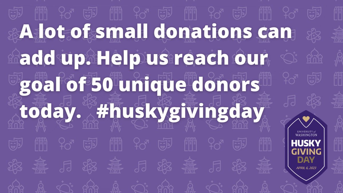 Every little bit helps. 
givingday.uw.edu/o/university-o… #huskygivingday @UWArtSci