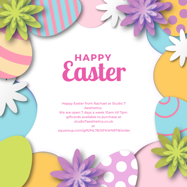 studio7_clinic's tweet photo. #HappyEaster we have #giftcards available for #lipfiller #botox #antiwrinkle treatments.  https://t.co/YHzKDY6xBT #Elland #Huddersfield #Halifax #brighouse https://t.co/tA3qX92Q6I