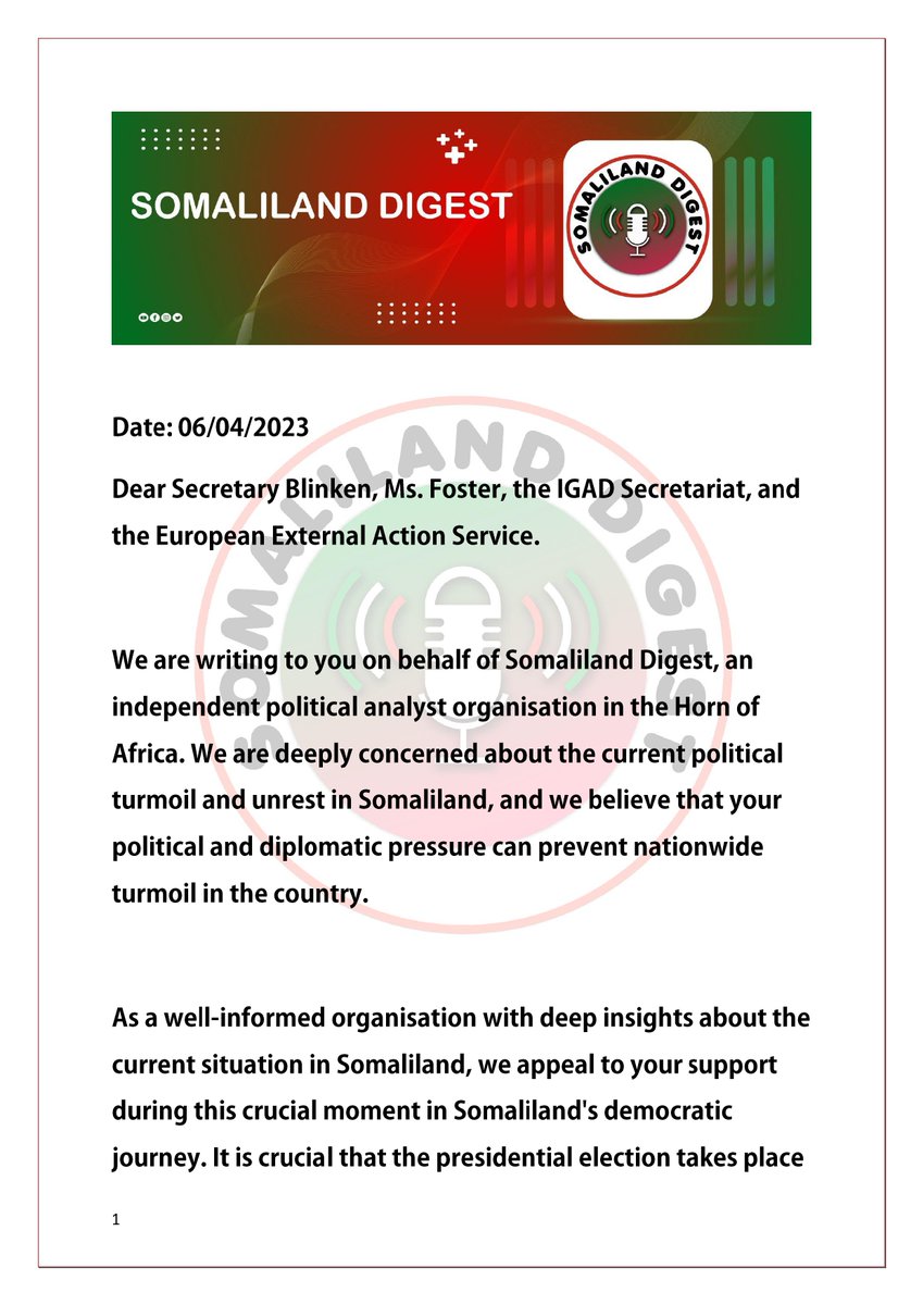 TheHornView's tweet photo. #SecBlinken
#MsFoster
#IGADSecretariat
#EuropeanExternalActionService #SomalilandDigest
#SomalilandElection2023
#SomalilandNationalElectionCommission
#SomalilandDemocracy
#InternationalCommunitySupport
#SomalilandLeadershipChange https://t.co/XR164Uo40a