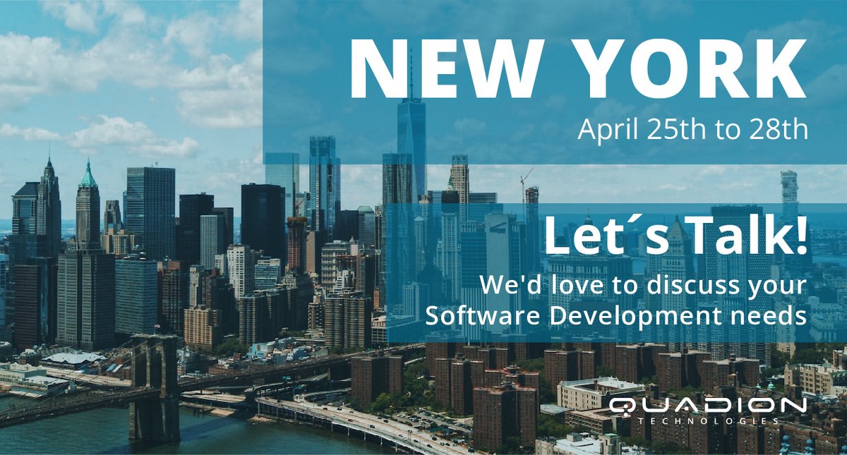 🗽Off to the Big Apple soon! ✈️

We’re heading to NYC by end of April and we can't wait to meet with you and talk about business &amp; tech! 🚀

Interested? Leave us a comment!

See you soon!

#digitalTransformation #nyc #usa #agile #software #development #business #growth