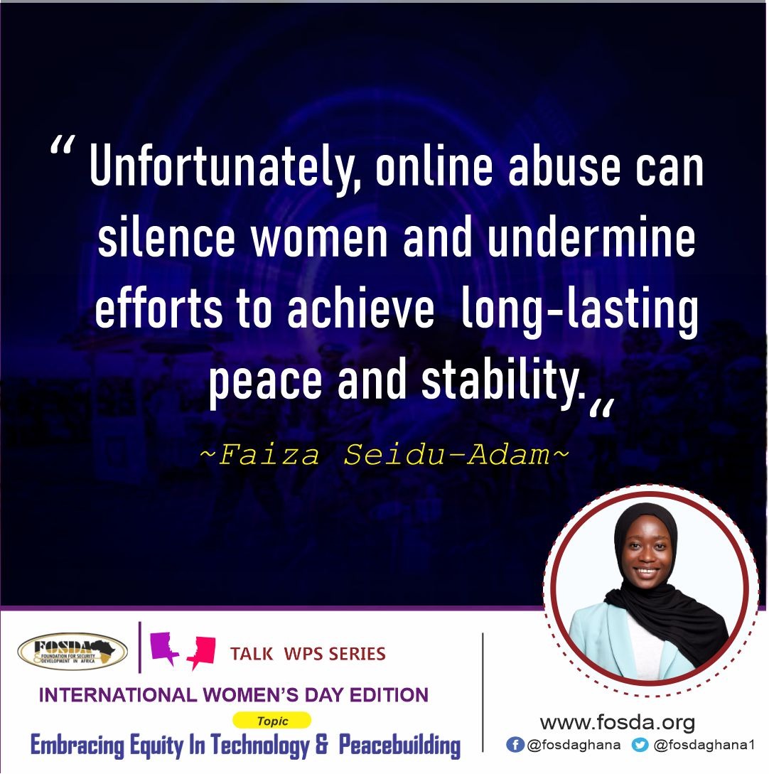 fosdagh's tweet photo. Unfortunately, online abuse can silence women and undermine efforts to achieve long-lasting peace and stability.
#TWPS #Fosda https://t.co/CO320VKPJ1