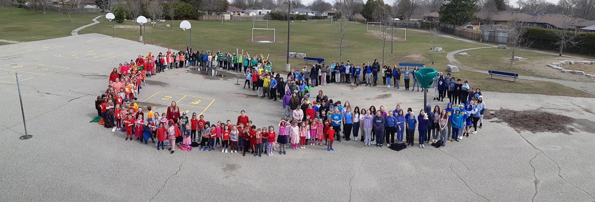 An amazing way to end our “Autism Awareness Week” here @RussellFalcons. Thank you Mrs. Stadnyckyj, Mrs. Stevens, Mr Heald and our ASD class for their vision and leadership this week. ❤️ ♾️ 🌈 

<a href="/GEDSB/">Grand Erie District School Board</a> @RussellFalcons #RRSbethechange #autismawareness