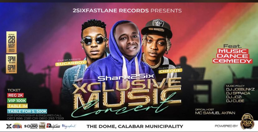 Mrmanagertw's tweet photo. @shark2six26 is representing Calabar to the world and he’s doing that with back to back Entertainment.

I respect him 💪🏻.
May 28th is the date. https://t.co/GHFI7NFUza