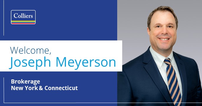 Please join us in welcoming Joseph Meyerson! Joe is an SVP in our NY &amp; CT offices, specializing in selling/leasing office/industrial assets. Welcome to Colliers TriState, Joe!

Learn More Here :  ow.ly/Rl4c50NBsOc
#ColliersTriState #NewHire #AcceleratingSuccess