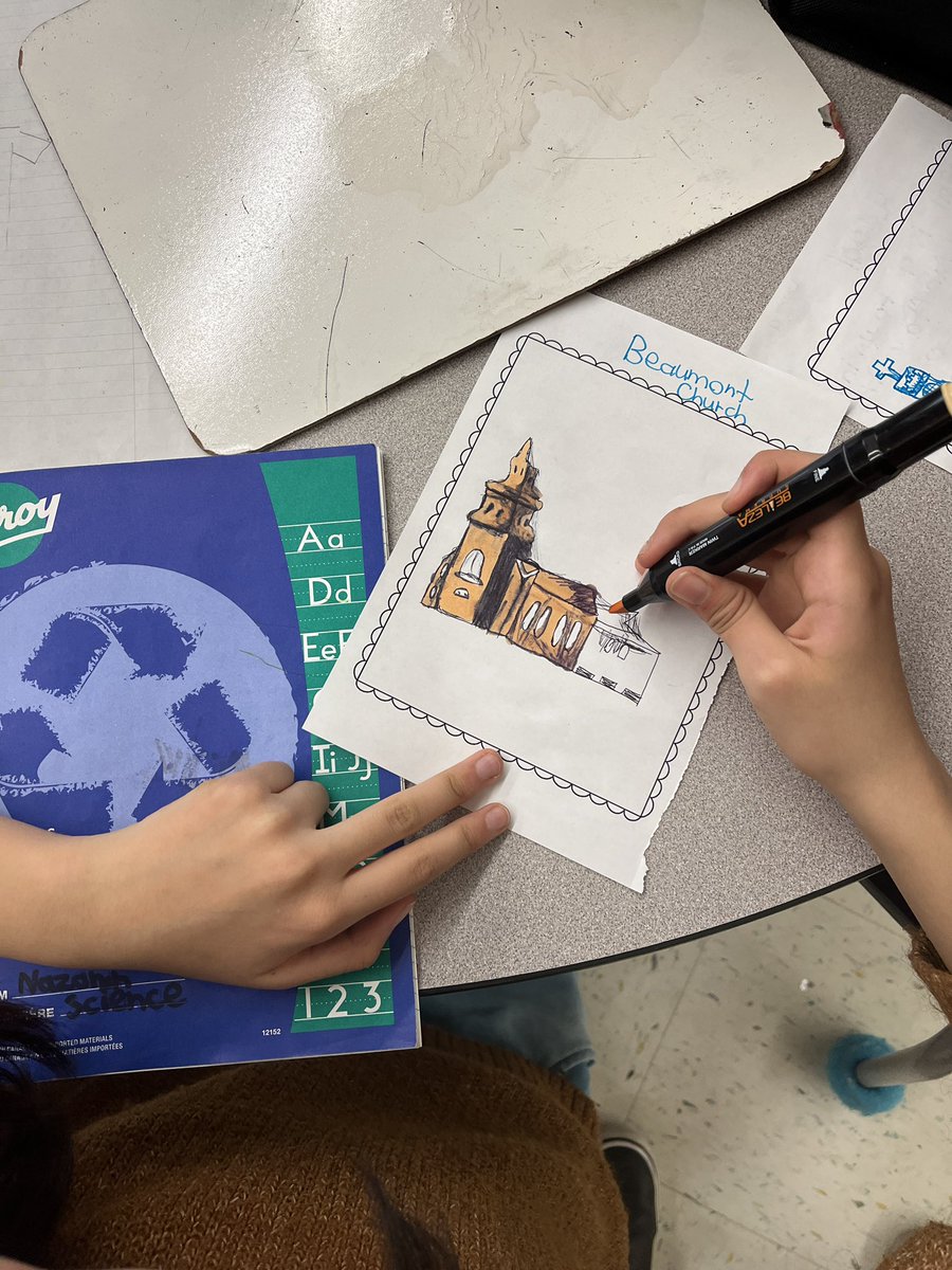 MsGreigsClass's tweet image. In Social, we are creating postcards to share our knowledge of different Francophone roots in Albertan towns/cities! We explored the history behind the names of the places and researched important landmarks and why they are important.