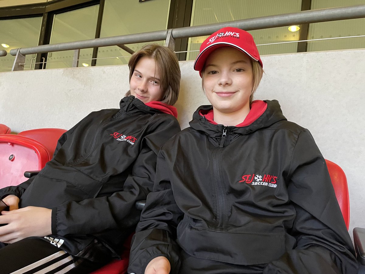 SJSC BU 14 brothers Nick and Joe are excited for the game to start. Kick off in 15. Woman’s match England vs Brazil at Wembley. ⁦<a href="/St_Johns_Soccer/">St. John's Soccer Club</a>⁩ ⁦<a href="/SoccerNLSA/">NLSA</a>⁩
