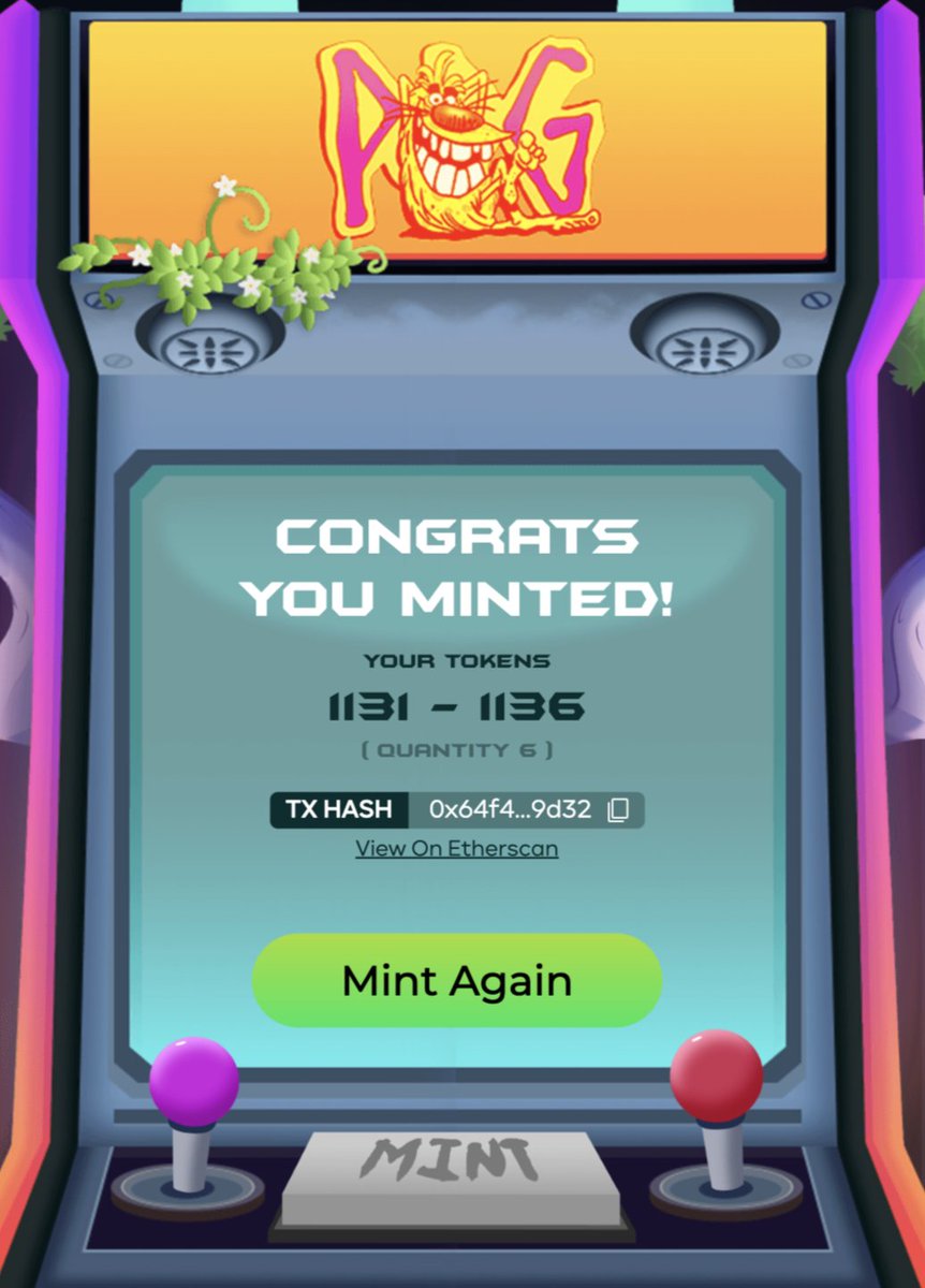 ScoopySnax's tweet photo. Smooth minting experience @PogDigital 

Love the 90s vibes.

Who wants to Pog? https://t.co/Y5I5hi1ewg