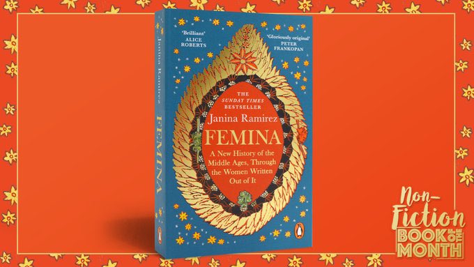 April’s non-fiction BOTM is the exceptional #Femina. 

This engaging account of the Middle Ages highlights the contributions of influential women. Femina will not only spark an interest in the period, but also take its history from a different perspective. 

#waterstones