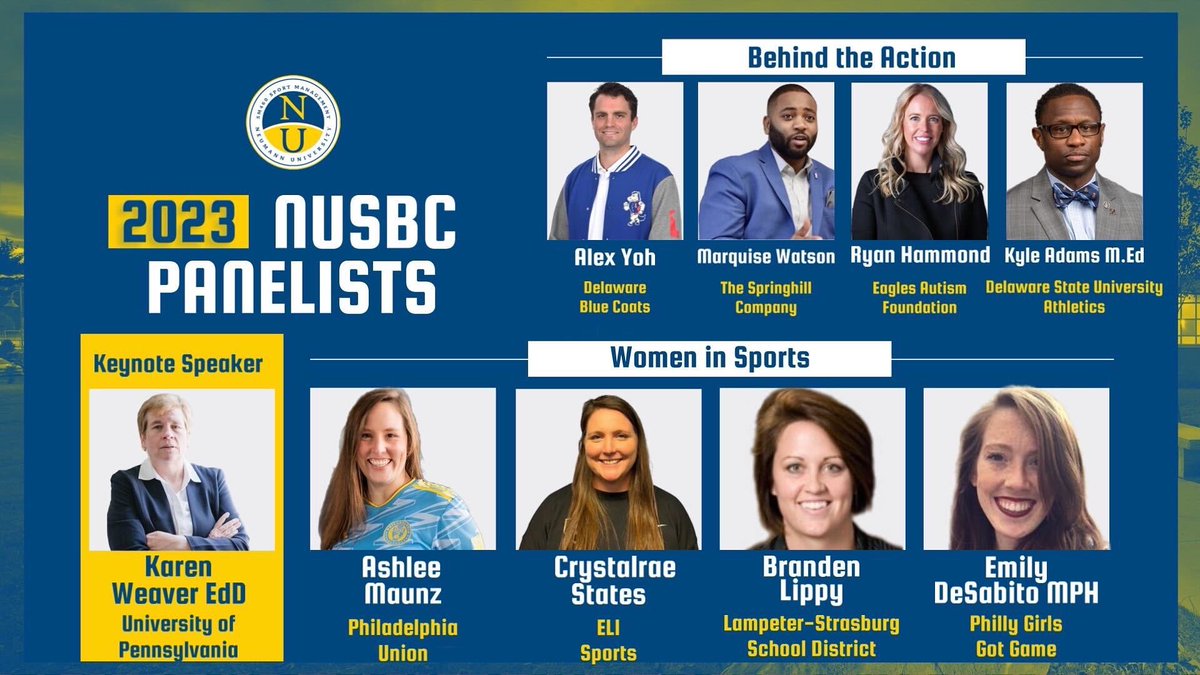 It's time to reveal the panelists of our conference speakers at the Neumann University Sports Business Conference! You do not want to miss out on these speakers' diverse perspectives, expertise, and candor on April 20th between 8 am and 2 pm.