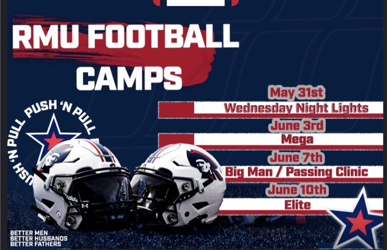 Thanks for the camp invite! <a href="/coachtyler34/">Delbert Tyler II</a> <a href="/RMU_Football/">RMU Football</a>