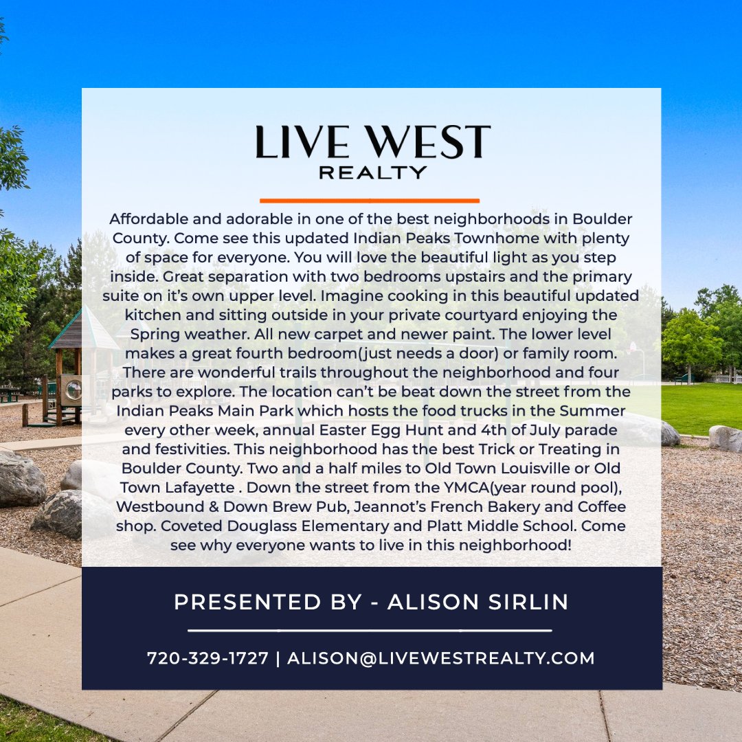 🏡 J U S T L I S T E D 🏡
378 FERN LAKE CT
- L A F A Y E T T E , C O -

Listing Agent: Alison Sirlin
Alison@livewestrealty.com
720-329-1727
.
.
.
.
#justlisted #newlylisted #newlylistedhomes #forsale #forsalehome #forsaleinlafayette #lafayette #lafayettecolorado